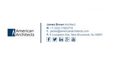 the business card for james brown architecture