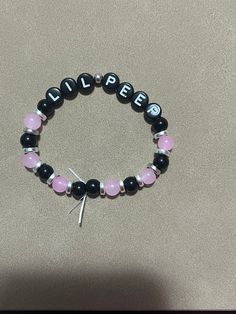 Lil peep beaded bracelet Lil Peep Bracelet Ideas, Lil Peep Bracelet, Lil Peep Merch, Bracelets Kandi, Bracelet Inspo, Kandi Bracelets, Bead Charms Diy, Bracelets Diy, Clay Bead