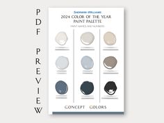 the color guide for paint palettes from sherylin williams's new book