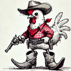 Funny Chicken Cowboy Pencil Drawing Cowboy Boots Drawing, Cartoon Cowboy, Chicken Drawing, Artistic Ideas, Sketches Doodles, Baby Chickens, Funny Chicken, Chicken Humor, Funny Drawings