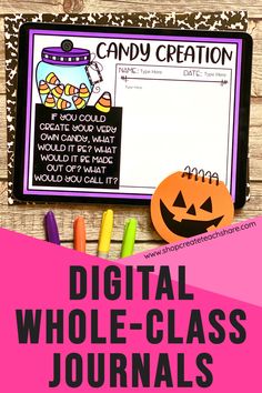 the digital whole - class journal for halloween