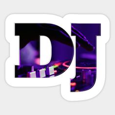 the letter d is made up of dj equipment