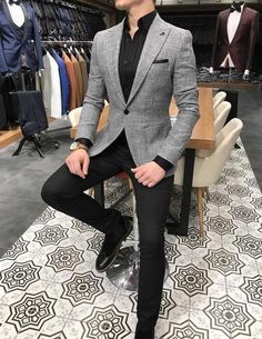 Blazers For Men Casual, A Man In A Suit, Man In A Suit, Mens Fasion, Slim Fit Blazer, Modern Men