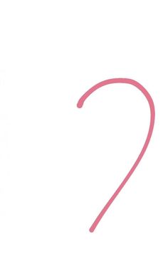 the number two is drawn in pink on a white background