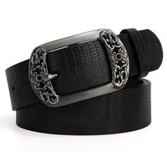 PRICES MAY VARY. 🌼【High Quality Belts for Women】WOWOGO womens belts are made of top quality faux leather, well-crafted, durable, soft to the touch. There are three kinds of belts available in normal texture, snake pattern, and small flower pattern, and the design is novel and unique, which will bring you many compliments. 🌼【Vintage Flower Buckle Belt】The western belts for women buckle is made of polished zinc alloy, rust proof and always keep bright shine. There are two kinds of buckle, black Leather Belts Western, Ladies Belts, Belts Western, Womens Belts, Belt For Jeans, Cowgirl Belts, Womens Leather Belt, Vintage Leather Belts, Western Vintage