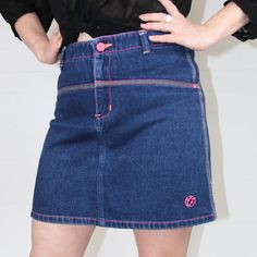 Super epic vintage 1990s Jay Jays dark wash button up denim mini skirt. In excellent vintage condition.  Measurement  Length: 42cm Waist: 82cm Hips: 100cm Follow us on Instagram @cultofvtg Fitted Retro Dark Wash Denim Skirt, Mid-rise Dark Wash Denim Mini Skirt, Vintage Dark Wash Denim Skirt, Vintage High-waist Dark-wash Denim Skirt, Dark Wash Denim Mini Skirt With Button Closure, Denim Mini Skirt, Size 10, Denim Skirt, Button Up