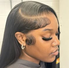 Fluffy Edges, Deep Side Part, Side Part Hairstyles, Curly Weave Hairstyles, Dyed Natural Hair