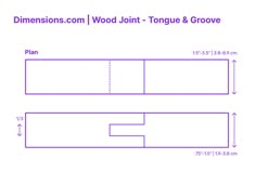 A tongue and groove joint involves two complementary pieces: one with a protruding tongue and the other with a receptive groove. When joined, they interlock seamlessly, ensuring a flat and continuous surface. This self-aligning feature makes the joint particularly effective for creating wide panels or flooring from narrower boards. Downloads online #joinery #joints #wood #carpentry #construction Plug Socket, Easy Woodworking Projects