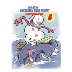 the snowman year round book 5 is shown in front of an image of a cartoon character