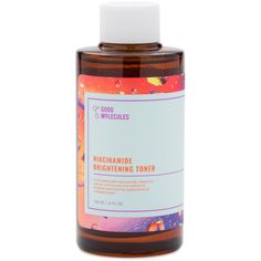 Niacinamide Brightening Toner -  Promote bright, even skin and less visible pores with Good Molecules Niacinamide Brightening Toner that's gentle enough for daily use.    Key Ingredients     Niacinamide (Vitamin B3) - targets uneven skin tone, dullness, and visible pores. Naturally-derived Arbutin - improves the look of hyperpigmentation Licorice Root Extract - soothes inflammation   - Niacinamide Brightening Toner Good Molecules, Vegan Alcohol, Healing Skin, Skin Care Cleanser, Theobroma Cacao, Enlarged Pores, Facial Toner