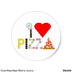 i love pizza plate by dishhopp