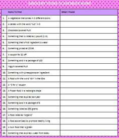 a printable checklist with the words and numbers for each subject in this activity