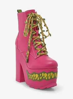 Monster High X YRU Venus McFlytrap Platform Boots | Hot Topic Venus Mcflytrap Inspired Outfits, Monster High Fashion, Monster Shoes, Venus Mcflytrap, Monster High Outfit Inspiration, Venus Mcflytrap G3, Venus Mcflytrap Cosplay, Yru Shoes Monster High, Monster High Shoes Irl