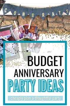 diy anniversary decor with text overlay budget anniversary party ideas. 50th Anniversary Party Ideas On A Budget, 25th Wedding Anniversary Party Ideas Diy, Decoration Ideas For 25th Anniversary, 25th Wedding Anniversary Decor Ideas, 50th Wedding Anniversary Decorations Diy, 20th Anniversary Centerpieces, Outdoor 50th Anniversary Party Ideas, 30th Wedding Anniversary Decorations, 25th Wedding Anniversary Party Decor