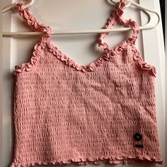 Hollister Light Pink Crop Top Perfect For Summer!! Size: Medium In Juniors Condition: Brand New Never Worn Fit: Fits Smaller Because It’s A Crop Top, The Shirt Would Fit Over The Belly Button, But It Is Super Stretchy! Cute Beach Tank Top, Casual Pink Tank Crop Top, Cute Tank Tops For The Beach, Cute Stretch Beach Tops, Pink Casual Cami Top, Casual Pink Cami Top, Light Pink Crop Top, Smocked Tube Top, Hollister Crop Tops