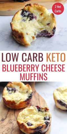 low carb keto blueberry cheese muffins