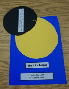 a piece of paper that has been cut out to look like a solar eclipse with the words it looks like night for a short time