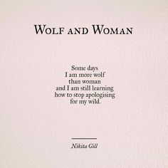 an image of a book with the title wolf and woman written in black on it