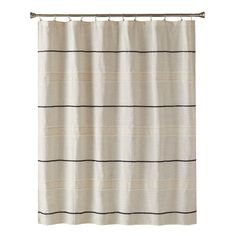 U1076900200001 Bathroom/Bathroom Accessories/Shower Curtains Fringe Bath Towels, Neutral Shower Curtains, Cute Shower Curtains, Monogrammed Hand Towels, Farmhouse Shower Curtain, Farmhouse Shower, Striped Shower Curtains, Shower Curtain Hooks, Curtain Accessories