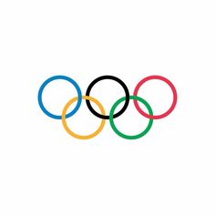 the olympic rings are shown against a white background