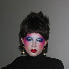 80s Blush Makeup, Crazy 80s Makeup, Vintage Makeup Inspiration, New Romantics Makeup 80s, 80s Fashion Colorful, 80s Drag Makeup, 80s Drag Queens, 80s Style Makeup