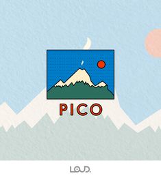 an image of a mountain with the word pico on it's bottom corner