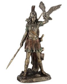 Bronze Athena Greek Goddess of Wisdom & War Cast off the Owl Sculpture Athena Greek Goddess, Athena Goddess Of Wisdom, Greek Goddess Of Wisdom, Eagle Sculpture, Goddess Of Wisdom, Athena Goddess, Owl Pet, Goddess Statue