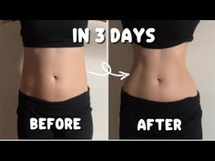 the before and after pictures of a woman's stomach showing her toned tummy