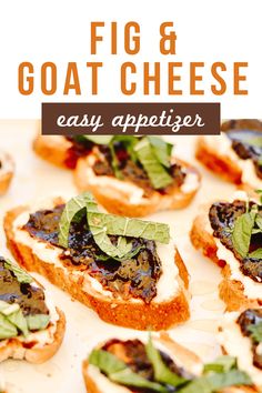 When you need an easy appetizer, this Fig & Goat Cheese Crostini packs a lot of flavor with very little effort. I absolutely love each of the flavors in this goat cheese crostini on their own, but when you put them together, it's stunning! Let's get started! Fig Jam And Goat Cheese, Fig And Goat Cheese, Fig Goat Cheese, Finger Foods Easy Party, Cheese Crostini, Goat Cheese Appetizer, Goat Cheese Crostini, Oven Baked Recipes, Goat Cheese Recipes