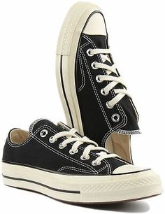 Converse All Star 162058 Chuck 70 Ox Lace Up trainers In Black Size US 4 - 13 | eBay Converse Shoes High Top, Converse Ootd, Black Converse, Chuck 70, Shoes High, Dream Shoes, Cleaning Kit, Converse All Star, Converse Shoes