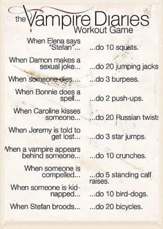 the vampire diapers workout game is shown in this image, with instructions for how to use