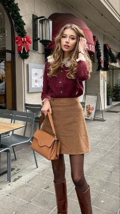 Mode Style Anglais, Christmas Attire, Estilo Preppy, Trendy Fall Outfits, Cute Winter Outfits, Casual Fall Outfits, Fall Looks, Office Outfits