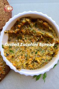 Grilled Zucchini Spread Recipe Ikra Recipe With Carrots, Vegan Zucchini Recipes, Grilled Carrots, Vegan Spread, Vegan Summer Recipes, Soup Appetizers, Vegan Grilling, Grilled Tofu, Bariatric Eating