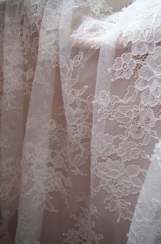 Ivory French lace fabricchantilly lace fabric alencon lace | Etsy French Lace Dress, White Lace Fabric, Bridal Lace Fabric, Floral Wedding Dress, Queen Anne's Lace, Alencon Lace, Wedding Dress Fabrics, Ivory Bridal, Wedding Gowns Lace