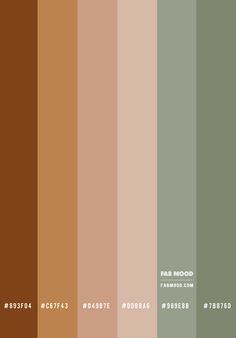 the color palette is brown and green