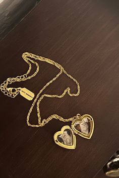 Dreams do come true in this gold heart locket 16" & 2"Content + CareMade to last, like your lipstick on a night outFeel free to wash your hands, shower + live ur rockstar life in these stylesWaterproof18K gold plated stainless steel with PVD coating Gold Heart Locket, Gold Locket Necklace, Pvd Coating, Heart Locket Necklace, Dreams Do Come True, Gold Locket, Wash Your Hands, Heart Locket, Locket Necklace