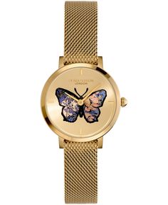 in stock Butterfly Watch, Burton Women, Mesh Bracelet, Olivia Burton, Stainless Steel Mesh, Steel Mesh, Luxe Gifts, The Butterfly, Watches Jewelry