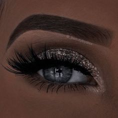 Prom Make Up For Black Dresses, Hoco Makeup Glitter, Hoco Makeup Ideas Silver, Prom Makeup To Go With Black Dress, Makeup Ideas Prom Black Dress, Black Homecoming Makeup Looks, Homecoming Makeup Ideas For Black Dress, Black Angel Makeup Ideas, Prom Makeup For Green Eyes Black Dress