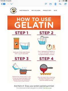 the instructions for how to use gelatin