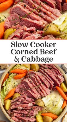 slow cooker corned beef and cabbage with carrots