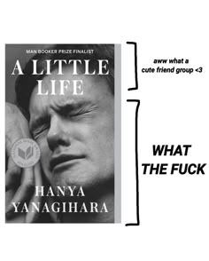 the book cover for what the fuk thinks by hanya yama and an image of a man's face