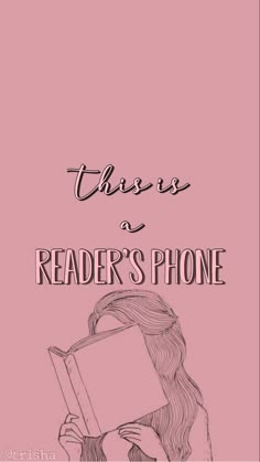 a woman reading a book with the words,'choose a reader's phone '