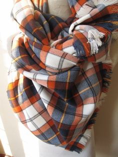 "Hello and thank you for stopping by at selectscarf This price includes 1 pc tartan plaid blanket scarf ♥ This shawl scarf made out of very soft cotton acrylic blend flannel shirt fabric, warm for cold winter season. This is a great scarf for fall and winter! The weight of this flannel is medium weight, so it will definitely help keep you warm on those cold windy, snowy days. ♥ Great gifts for women's and men's ♥ MEASUREMENT 20\"x78\" shawl scarf ♥ For winter season ♥ Made in Turkey, never been Blue Plaid Scarf, Winter Scarf Fashion, Navy Blue Scarf, Winter Accessories Fashion, Plaid Shawl, Scarf Trends, Blanket Shawl, Blue Tartan, Plaid Blanket Scarf