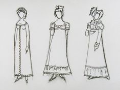 The Regency Collection - Dresses 1 - the evolution of the Empire styl