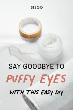 Get this simple recipe you can DIY to fix your puffy eyes! Face Depuffing, Diy Eye Cream Recipe, Puffy Eye Cream, Eye Cream Recipe, Best Under Eye Cream, Puffy Eyes Remedy, Puffy Eye, Caudalie Beauty Elixir, Diy Eye Cream