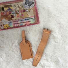 Louis Vuitton Luggage Tag And Handle Strap. In Great Condition Louis Vuitton Luggage Tag, Louis Vuitton Luggage, Louis Vuitton Accessories, Luggage Tag, Luggage Tags, White Silver, Color White, Louis Vuitton, Women Accessories