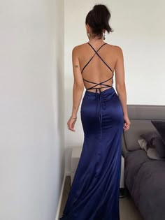 We could custom made 70+ colors & all sizes, if you do not not find the color name listed, pls leave note on special instruction to note the exact color you need. Also custom size is available, if you need your dress customized, pls leave your bust, waist, hips & barefoot height size in the order remark. Thank you. Back Of Prom Dress, Formal Dresses Silk, Silk Formal Dresses, Original Prom Dresses, Long Dress Silk, Backless Formal Dress, Long Backless Dress, Prom Dress Simple, Prom Dresses Backless