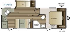 the floor plan for a travel trailer