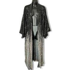 Premium Quality Free People Party On Sequin Kimono Jacket Duster, Women's Cothing Plus Size Sequin Duster, Anthropologie Sequin Duster, Velvet Kimono Free People, Summer Free-spirited Kimono, Sequin Duster, Sequin Kimono, Women's Jackets, Kimono Jacket, Front Design