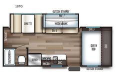 the floor plan for a travel trailer